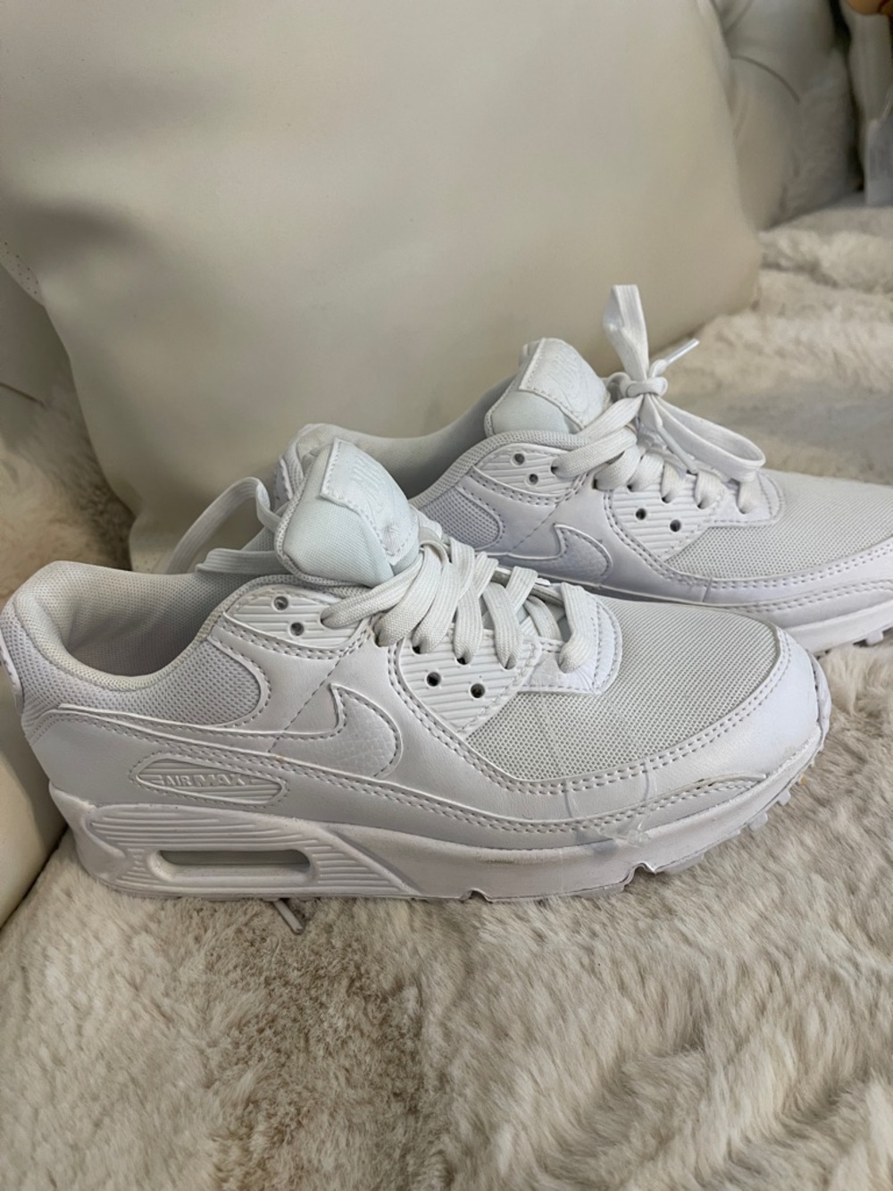 Size 6 Nike Women’s Air Max 90 - All White Athletic Sneakers
